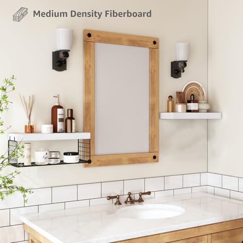 QEEIG Bathroom Shelves Over Toilet - Wall Mounted Floating Shelves Toilet Paper Storage Small Farmhouse Decor Shelf 16 inch Set of 2, White and Black (019-WB2) - color: F. White & Black, size: 2pcs