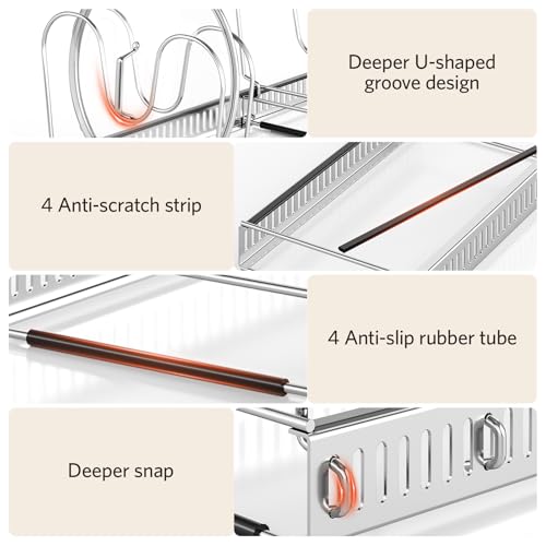 ORDORA Pots and Pans Organizer under Cabinet with Pan Holder: Expandable 11.8"-22.8" Kitchen Cabinet Organizer Rack, 12 Adjustable Dividers Storage for Cookie Sheets, Cutting Boards & Lid, Silver - color: Silver, size: 12 Dividers