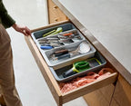 Joseph Joseph DrawerStore Expanding Tiered Flatware Cutlery, Utensil, and Gadget Tray, Expandable In-Drawer Kitchen Space-Saving Organizer, Recycled Plastic - size: Expandable, style: Flatware & Utensils Organizer