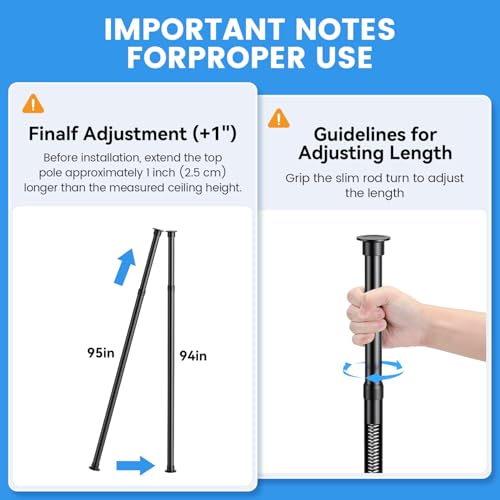 Aitatty Corner Shower Caddy Tension Pole: 4 Tier adjustable Rustproof Bathroom Organizer Shelves - Bathtub shampoo rack 31-124 inch