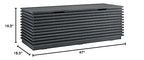 Modway Render 47" Wood Grain Storage Bench in Charcoal - color: Charcoal