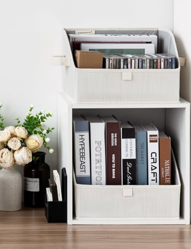 StorageWorks Closet Baskets for Shelves, Trapezoid Storage Bins, Closet Organizers and Storage, Clothes Organizing Bins, Small, 3-Pack, Mixing of Beige, White & Ivory - color: Mixing of Beige, White & Ivory, size: Small