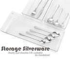 3 Pack Large Clear Plastic Drawer Organizer Tray Cutlery Utensil Makeups Drawer Organizers 15" X 6" - size: 3 Pack 15"x6" Clear Plastic