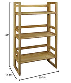 3-Shelf Folding Student Bookcase 20.75" Wide-Natural - color: Natural (New)