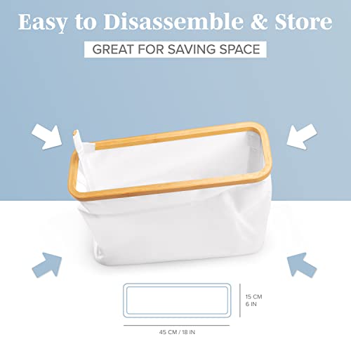 LONBET Toilet Paper Storage for 12 Rolls, Stackable & Foldable - The Ultimate Bathroom Organizer - Waterproof Basket with Bamboo Lid - Elegant Toilet Paper Storage Holder, Light Gray - color: Light Grey, size: 12 rolls