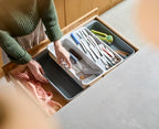 Joseph Joseph DrawerStore Expanding Tiered Flatware Cutlery, Utensil, and Gadget Tray, Expandable In-Drawer Kitchen Space-Saving Organizer, Recycled Plastic - size: Expandable, style: Flatware & Utensils Organizer