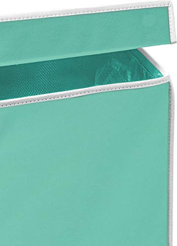 Simple Houseware Double Laundry Hamper with Lid and Removable Bags, Turquoise - color: Turquoise
