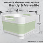 GIMWA Wash Basin for Baby Bottles, Versatile Wash Tub for Kitchen, RV, Outdoor Camping Sink, Sturdy Bottle Tub Easy to Clean (Green) - color: Mint Green