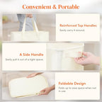 Lifewit 2 Pack Slim Laundry Hamper, Collapsible Narrow Laundry Basket, Small Tall Dirty Clothes Hampers with Handles for Bathroom Bedroom College Dorm, White, 65L - color: White