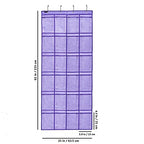 Modern Over the Door Shoe Rack Organizer with 24 Clear PVC Pockets, Purple - color: 24 Pockets-Purple