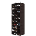 coastal rose Hanging Shoe Closet Organizer, 30 Sections Hanging Closet Organizers and Storage Shelves, Space Saving Shoe Rack Holder Hanger, Coffee - color: Coffee