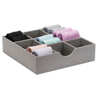 Household Essentials Grey 728-1 Deep 9 Section Drawer Organizer Box for Storage 12 in x 3.13 - color: Silver