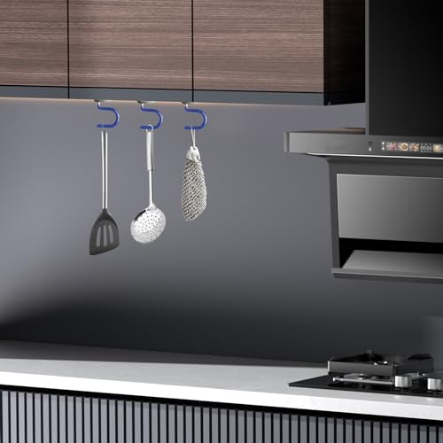 Magnetic Broom Hooks Broom Holder Do Not Require Drilling Warehouse Kitchen Refrigerator Metal Surface Suitable Broom Holder Wall Mount (Blue, Single) - color: Blue, size: Single