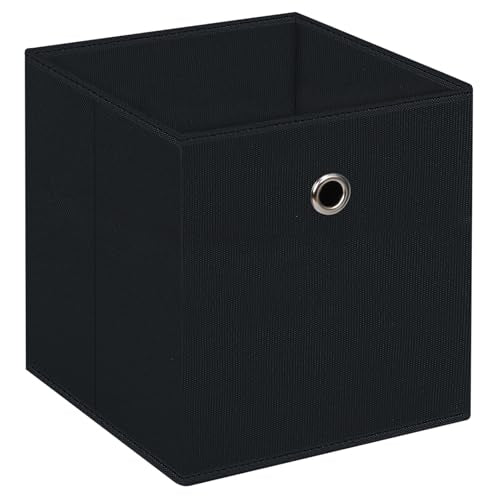 Fabric Cubes Storage Containers ,11 Inch Cloth Storage Cube Foldable Storage Bins Cubes Organizer Baskets with Handles for Shelf,Closet,Nursery,Set of 1,(Black) - color: Black, size: 1 pack
