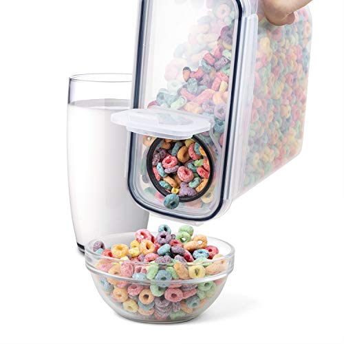 FOOYOO Cereal Containers Storage Set - 4 Piece Airtight Large Food Storage Containers(135.2oz), BPA Free Dispenser Plastic Cereal Storage Containers - color: 4 Piece