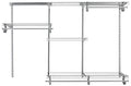 ClosetMaid ShelfTrack Wire Closet Organizer System, Adjustable from 4 to 6 Ft., with Shelves, Clothes Rods, Hardware, Durable Steel, Satin Chrome - color: Satin Chrome, size: 4 ft to 6 ft