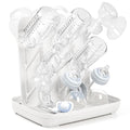 Termichy Baby Bottle Drying Rack: Large Vertical Bottle Dryer Rack Holder - Space Saving Standing Drying Rack for Baby Bottles and Pump Part Cleaning (White) - color: White