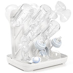 Termichy Baby Bottle Drying Rack: Large Vertical Bottle Dryer Rack Holder - Space Saving Standing Drying Rack for Baby Bottles and Pump Part Cleaning (White) - color: White