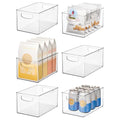 iDesign Stackable Clear Plastic Bin - Kitchen Organizers and Storage for Fridge and Pantry, 6-Pack - style: Pack of 6