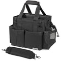 SCAVATA Compact Wearable Cleaning Caddy, Small Supplies Organizer with Handle & Shoulder Straps for Housekeepers, Under Sink & Car Cleaning Tool Organizer Bag (Black) - color: Black