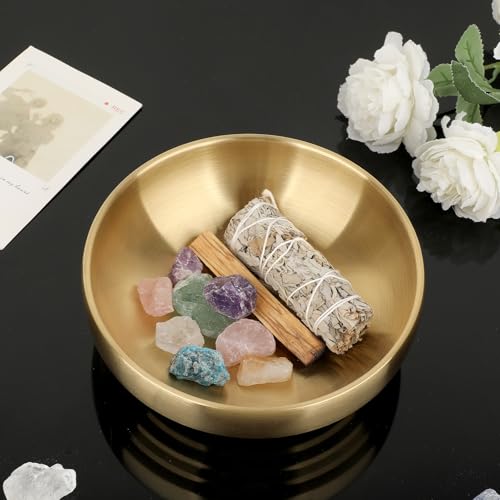 Key Bowl for Entryway Table Decorative Key Dish for Organizing Tabletop Catch All Bowl Gold Fruit Bowls for Kitchen Counter, Coffee Table,7.4 Inches - color: Gold, size: 7.4 Inches