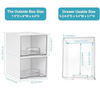 Vtopmart 4Pack Small Stackable Storage Drawers, Bathroom Makeup Organizer,Plastic Storage Bins For Vanity, Undersink, Kitchen Cabinets, Pantry, Home Organization(White) - style: 4pack-White