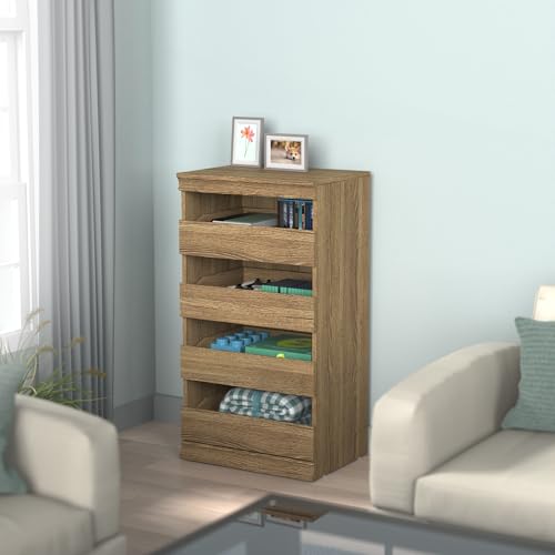 ClosetMaid Modular Storage Unit with 4 Drawers, Wood Closet Organizer, Stacking, Full Backer, Storage, Decorative Trim, Sand - color: Sand