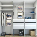 MAX Houser 4 Tier Shelf Hanging Closet Organizer, Closet Hanging Shelf with 2 Sturdy Hooks for Storage,2 Pack, Foldable (Beige) - color: Beige-5