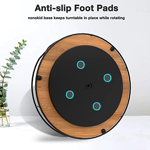 Lazy Susan Turntable Organizer for Cabinet Pantry Kitchen Countertop Refrigerator Cupboard, Pine Wood (Carbonized Black, 12“) - color: Carbonized Black, size: 12''
