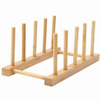 Kunovo Bamboo Dish Rack,Pot lid/Plate/Cutting Board Organizer for Kitchen cabinets,Bottle Drying Holder… (4G) - color: 4g