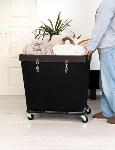 StorageWorks 320L Laundry Basket with Wheels, Extra Large Rolling Hampers for Clothing Organizer, Dirty Clothes Basket for Hote, Home, Closet, Dorm, Black - color: Black, size: 320L