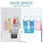3 Pack Laundry Detergent Dispenser, 61oz Laundry Soap Dispenser, Refluxable Laundry Detergent Container, Plastic Liquid Laundry Detergent Dispenser for Laundry Room Organization with 6 Labels - size: 61 Fl Oz (Pack of 3)