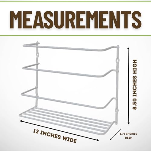 Evelots Kitchen Wrap Organizer - 4 Pack - Hold up to 4 Plastic, Foil, Paper, Wax - Cabinet Door, Wall Rack Basket - Sandwich, Freezer, Food Bag Storage - Laundry Supplies - Chrome Finished Metal - color: Chrome, size: 4 Pack
