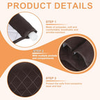 uxcell 1 Pcs Recliner Armchair Caddy, Couch Armrest Organizer with 5 Pockets for Bedside Sofa Remote Control Holders Magazine Phone Book Glasses (Brown, 35"x13") - color: Brown