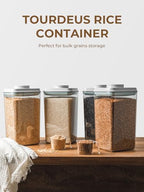 Airtight Food Storage Containers with One-Hand Pop Lid, 4-Pack 4.22Qt Large Modular Organizers with Measuring Scoops, BPA-Free Containers for Rice, Flour, Baking Supplies, Snacks & Laundry Pods - color: 4 Pcs Containers - 4.22Qt