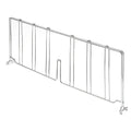 Nexel Wire Shelf Divider, 21"W x 8"H, Chrome - size: 21"W x 8"H