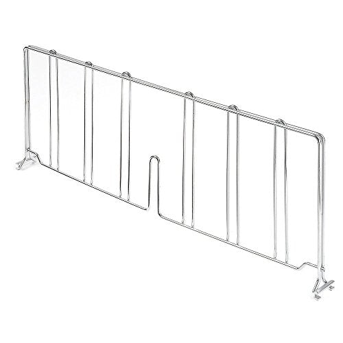 Nexel Wire Shelf Divider, 21"W x 8"H, Chrome - size: 21"W x 8"H