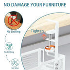 Under Desk Cable Management Tray, No Drill Mesh Desk Cable Tray, Wire Management Tray Cable Management Rack, Wire Organizer and Cable Management Box (White) - color: 1Pack-White (15.3'')