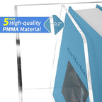 Acrylic Paper Tray Stackable Letter Organizers, Clear Paper Desk Organizer, 3-Tier, Desk A4 File Holder for Office Document Desktop File - style: Vertical-1Pack