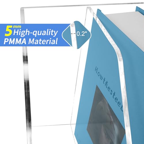 Acrylic Paper Tray Stackable Letter Organizers, Clear Paper Desk Organizer, 3-Tier, Desk A4 File Holder for Office Document Desktop File - style: Vertical-1Pack