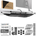 Cable Management net - Under Desk Wire Management - Flexible Under Desk Cable Management Tray Black - color: Black