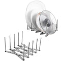 Adjustable Pot Lid Organizers, Dish Rack to Store Houseware, Plate Rack While Cooking, Kitchen Cabinet Pantry Pan and Pot Lid Organizer Rack Holder,4 sectional, 1Pcs