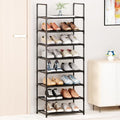 8-Tier Tall Shoe Rack for Closet, Entryway, Adjustable Sturdy Durable Shoe Shelf,Narrow Shoe Stand Organizer (18" W×10" D×58" H,Black) - size: 8-Tier-Black(18" W×10" D×58" H)