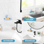 LEVERLOC Soap Dish Holder for Shower Suction Cup Wall Mounted Self Draining NO-Drilling Removable Bar Soap Sponge Holder for Bathroom Bathtub Kitchen Sink Waterproof Strong Vacuum Suction, Blue - style: 1 tier Blue