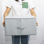 iwill CREATE PRO 17.6"x 13.6"x 9.7",Dust-proof Closet Clothes Storage Boxes with Zip Lid, Breathable Fabric & Collapsible Design Organizer Bins for Clothing Toy Dolls Shoes Blankets, Light Gray, 2pcs - color: Light Gray