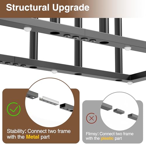 pickpiff Free Standing Shoe Racks - 19.5 Inch Black Metal Boot Rack Organizer Tall Boots for Dorm Room, Closet, Entryway, Bedroom, Patio Outdoor, Hallway, Black, Shoe Storage Fit for 8 Pairs - color: Black, size: High Poles - Large for 8 Pairs