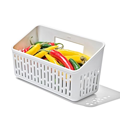 OXO Good Grips Produce Saver – Crisper Basket, 4.15 x 9.2 x 5.05 in, White - style: Crisper Basket