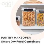 Oggi Easi Grip 128oz Moisture Proof Storage Container, Ultra Clear BPA-Free Sealable Canister, Flip Open Pouring Lid, Date Reminder Slider on Clip, Ideal Kitchen and Pantry Storage (128oz / 3.8lt) - size: 128 fl oz