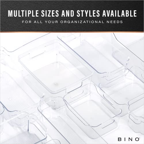 BINO | Plastic Bins, Large - 2 Pack | THE LUCID COLLECTION | Multi-Use| Built-In Handles | BPA-Free | Clear Storage Containers | Fridge Organizer | Pantry & Home Organization - size: 2PK - LARGE