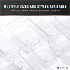 BINO | Plastic Bins, Large - 2 Pack | THE LUCID COLLECTION | Multi-Use| Built-In Handles | BPA-Free | Clear Storage Containers | Fridge Organizer | Pantry & Home Organization - size: 2PK - LARGE